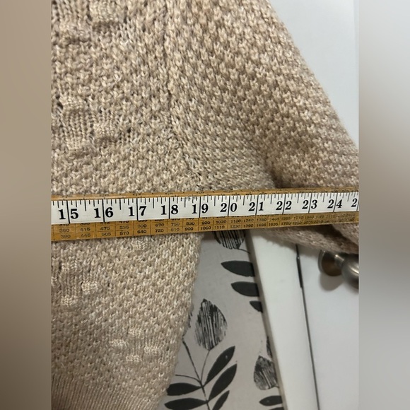 Who What Wear Cozy Cream Cable Knit Cardigan Sweater Size M Cabincore Eclectic - Picture 4 of 8